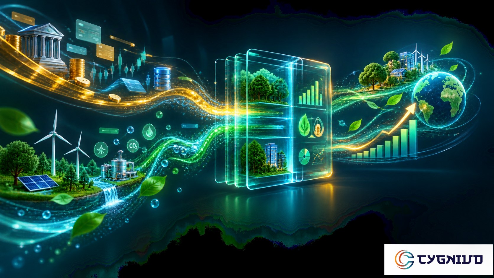 Sustainability and SAP Green Ledger enterprise transformation concept by Cygnivo