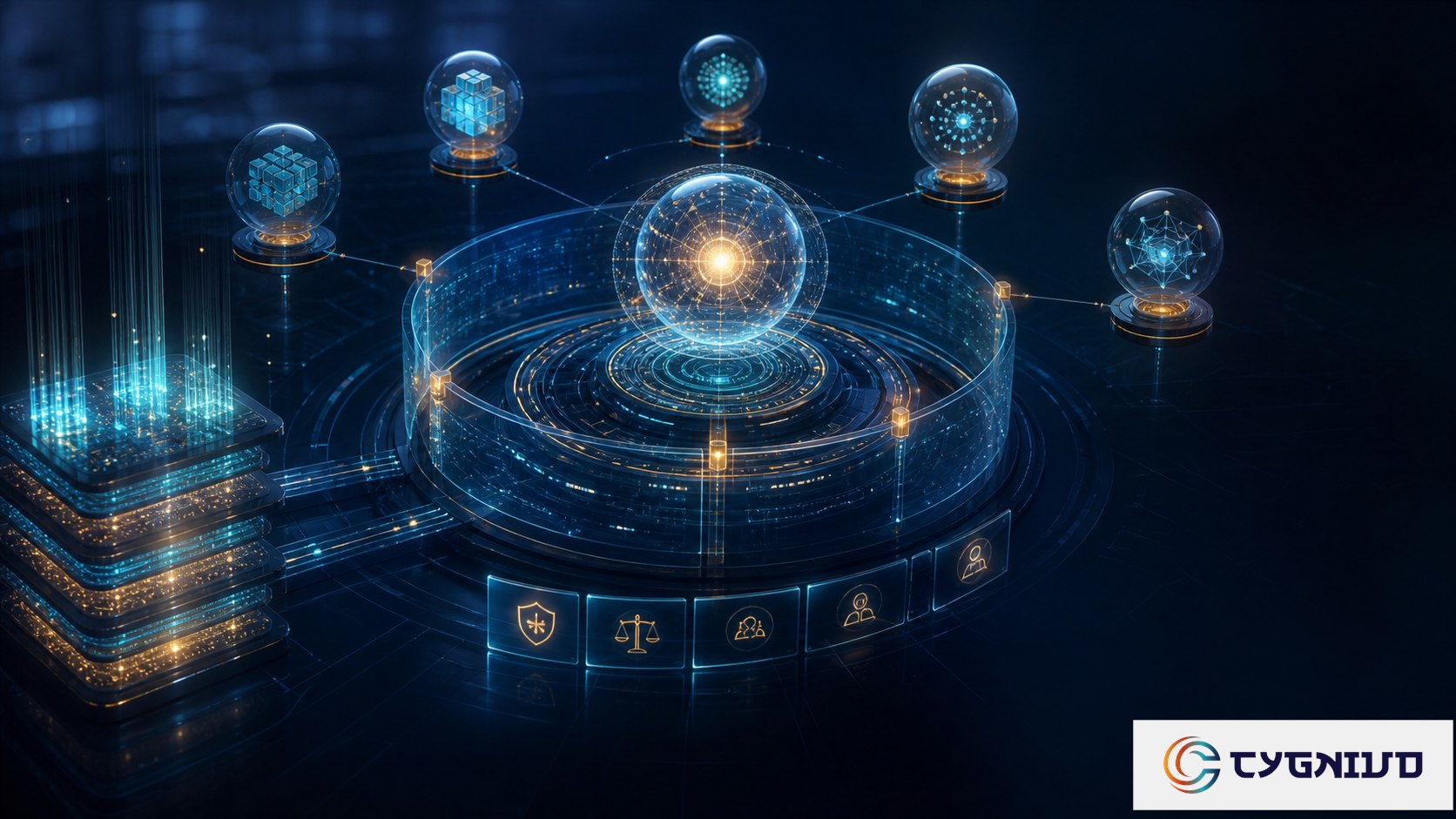 SAP BTP artificial intelligence enterprise architecture illustration by Cygnivo