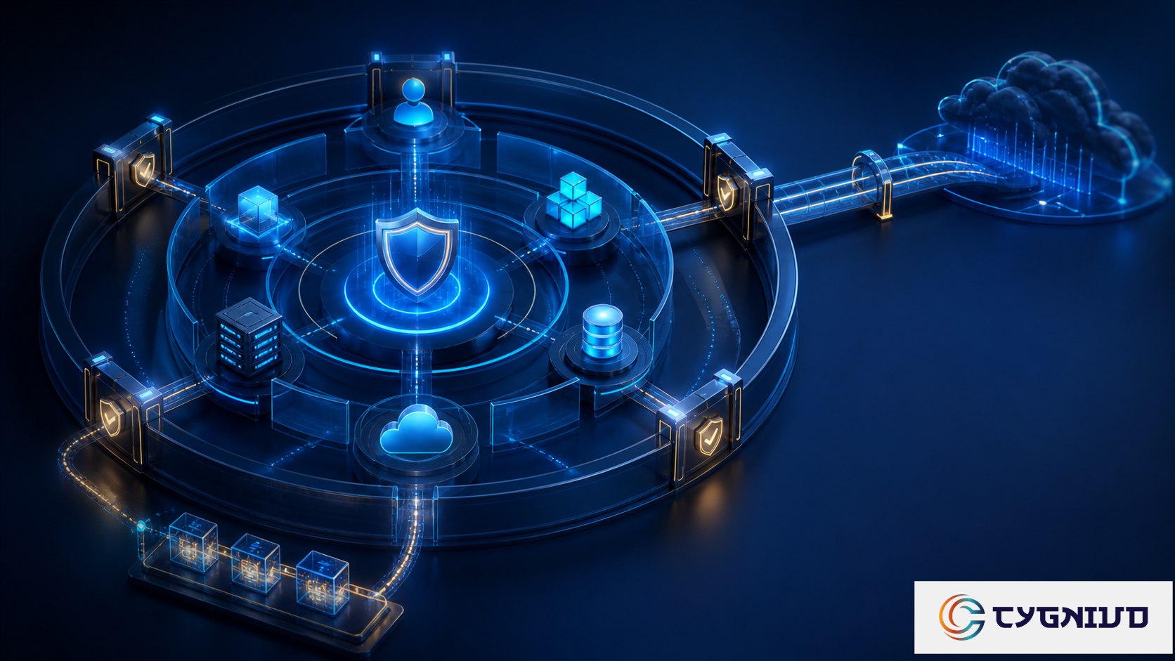 SAP BTP security connectivity enterprise architecture illustration by Cygnivo