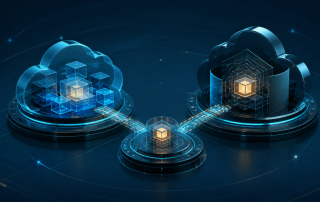 SAP Cloud ERP public and private deployment models visualized as two governed cloud architectures