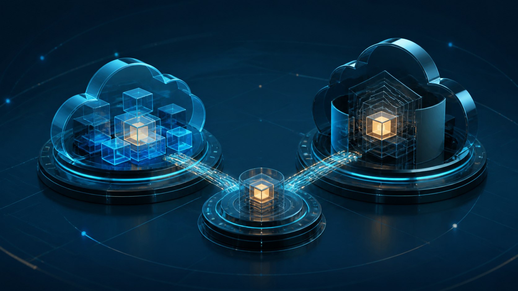 SAP Cloud ERP public and private deployment models visualized as two governed cloud architectures