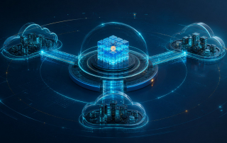 SAP on hyperscalers visualized as a resilient enterprise workload connected across multiple cloud regions