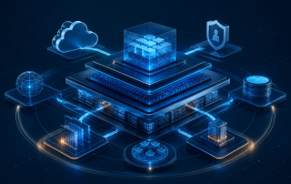 SAP on Microsoft Azure visualized as a governed enterprise workload across layered cloud infrastructure